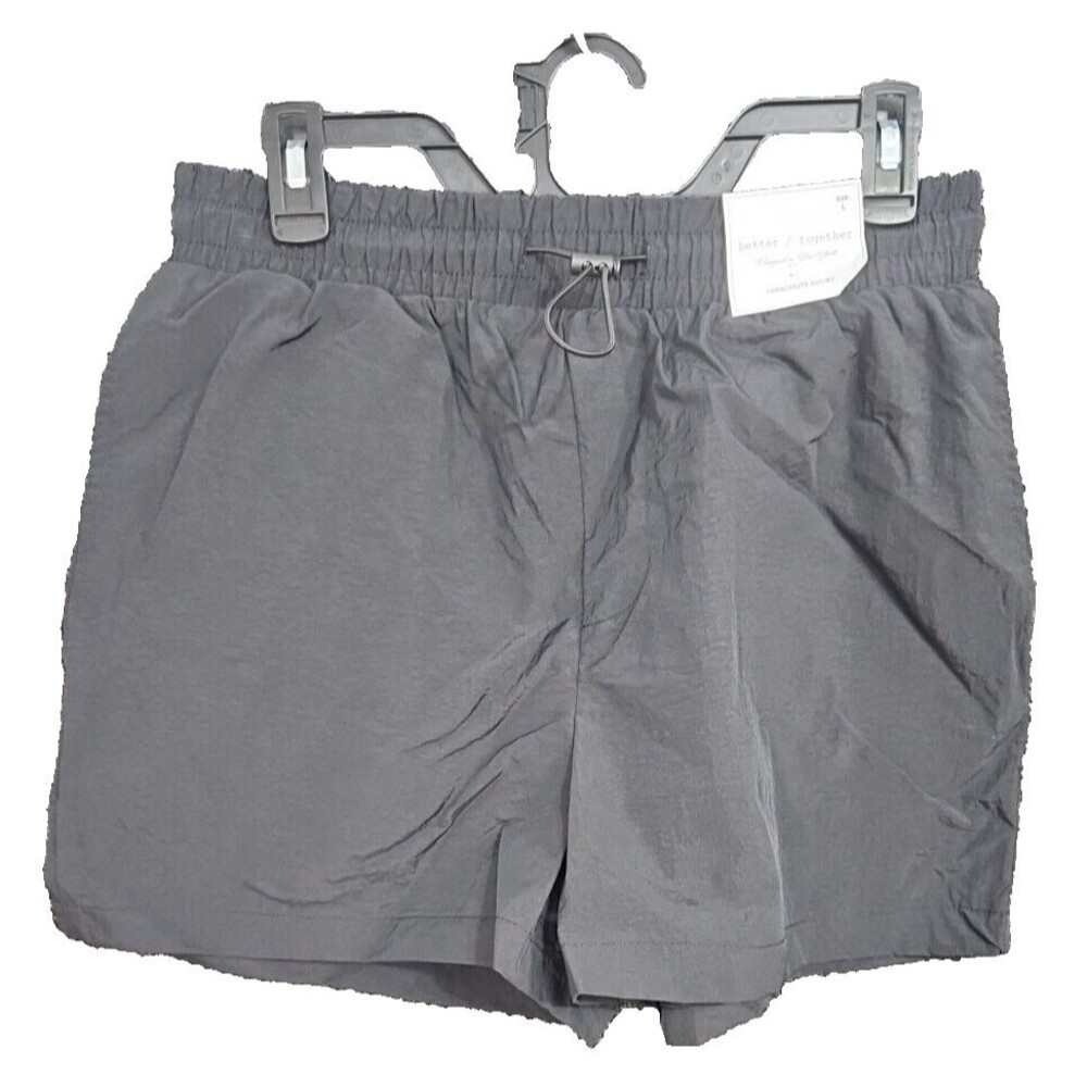 Better Together Parachute Women's Shorts Black Size Large 100% Nylon NWT